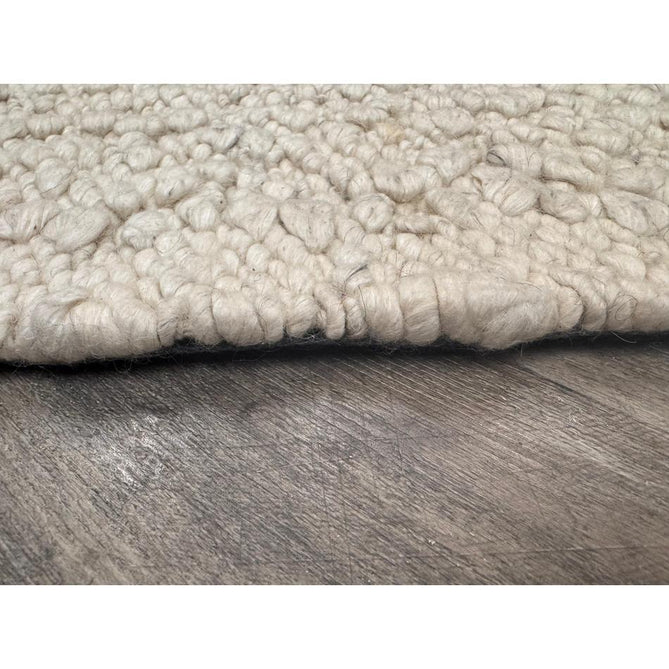 Elm Modern Plain Hand-Woven Chunky Textured Varied Size Boucle High-Density Heavyweight Wool & Viscose Mix Flatweave Ivory Rug-Asiatic Carpets-Rug Love - The Most Loved Rug Store