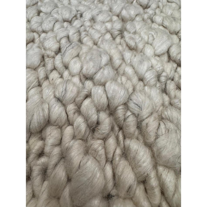 Elm Modern Plain Hand-Woven Chunky Textured Varied Size Boucle High-Density Heavyweight Wool & Viscose Mix Flatweave Ivory Rug-Asiatic Carpets-Rug Love - The Most Loved Rug Store
