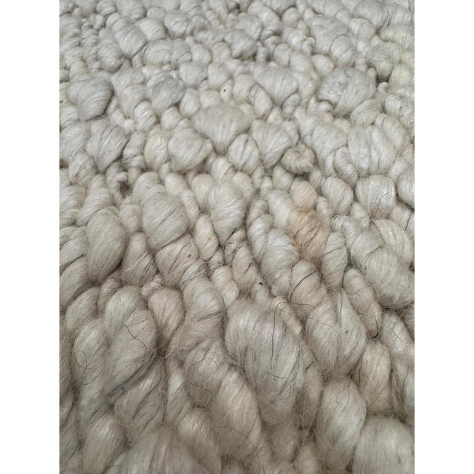 Elm Modern Plain Hand-Woven Chunky Textured Varied Size Boucle High-Density Heavyweight Wool & Viscose Mix Flatweave Ivory Rug-Asiatic Carpets-Rug Love - The Most Loved Rug Store