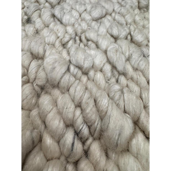 Elm Modern Plain Hand-Woven Chunky Textured Varied Size Boucle High-Density Heavyweight Wool & Viscose Mix Flatweave Ivory Rug-Asiatic Carpets-Rug Love - The Most Loved Rug Store