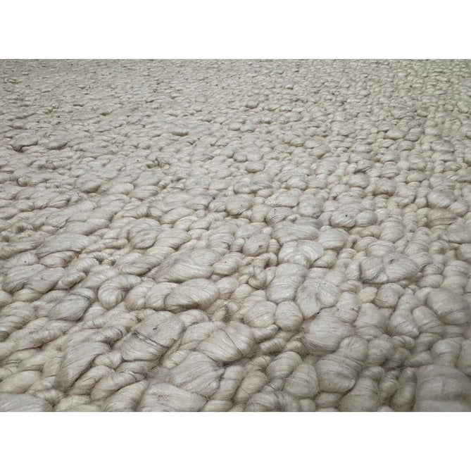 Elm Modern Plain Hand-Woven Chunky Textured Varied Size Boucle High-Density Heavyweight Wool & Viscose Mix Flatweave Ivory Rug-Asiatic Carpets-Rug Love - The Most Loved Rug Store