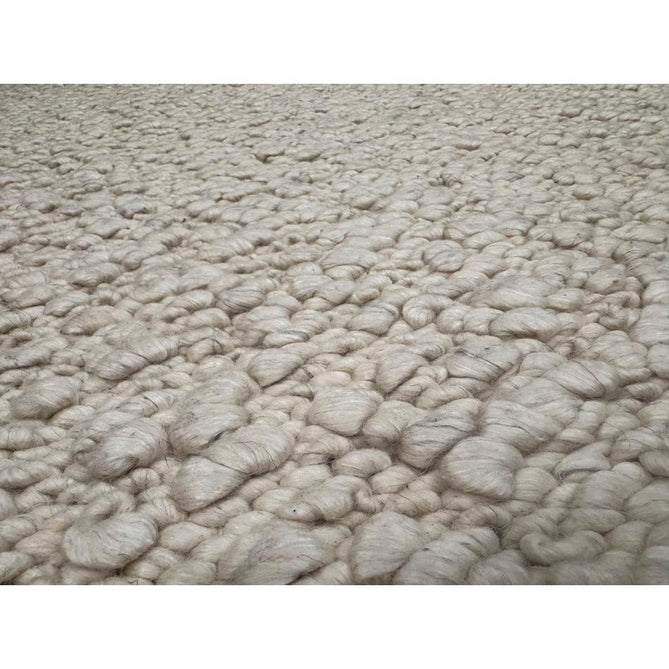 Elm Modern Plain Hand-Woven Chunky Textured Varied Size Boucle High-Density Heavyweight Wool & Viscose Mix Flatweave Ivory Rug-Asiatic Carpets-Rug Love - The Most Loved Rug Store