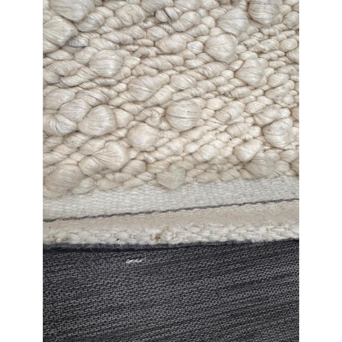 Elm Modern Plain Hand-Woven Chunky Textured Varied Size Boucle High-Density Heavyweight Wool & Viscose Mix Flatweave Ivory Rug-Asiatic Carpets-Rug Love - The Most Loved Rug Store