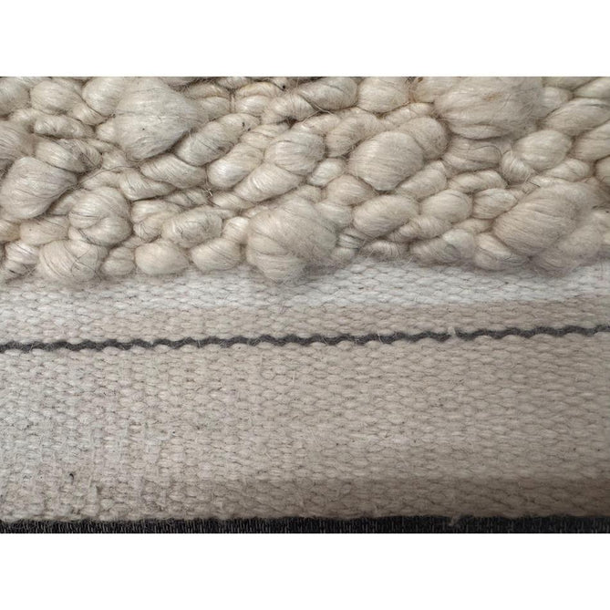 Elm Modern Plain Hand-Woven Chunky Textured Varied Size Boucle High-Density Heavyweight Wool & Viscose Mix Flatweave Ivory Rug-Asiatic Carpets-Rug Love - The Most Loved Rug Store
