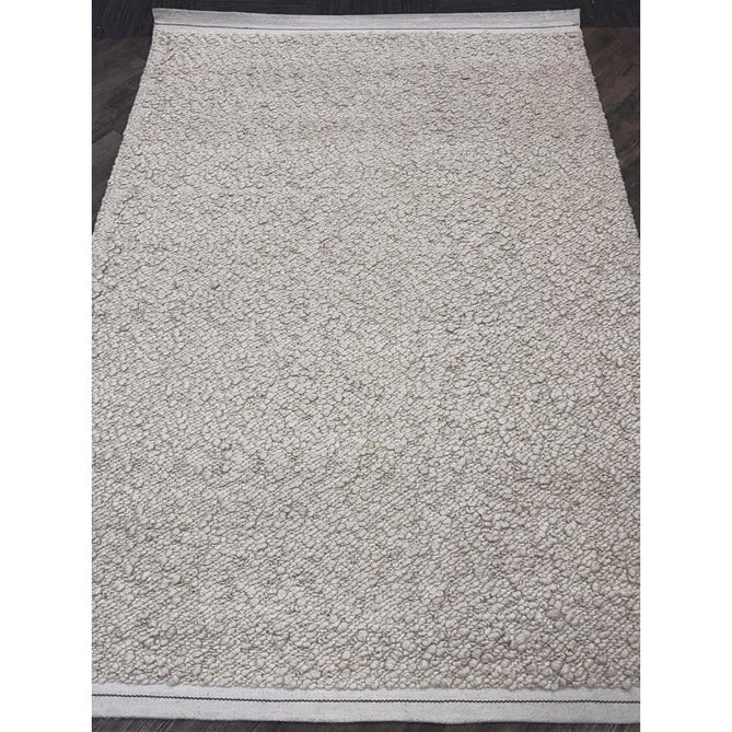 Elm Modern Plain Hand-Woven Chunky Textured Varied Size Boucle High-Density Heavyweight Wool & Viscose Mix Flatweave Ivory Rug-Asiatic Carpets-Rug Love - The Most Loved Rug Store