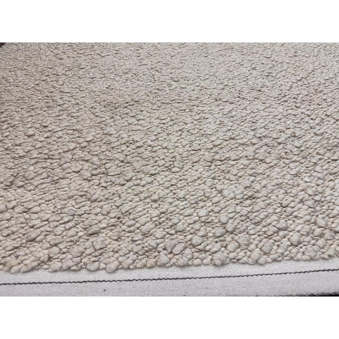 Elm Modern Plain Hand-Woven Chunky Textured Varied Size Boucle High-Density Heavyweight Wool & Viscose Mix Flatweave Ivory Rug-Asiatic Carpets-Rug Love - The Most Loved Rug Store