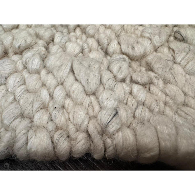 Elm Modern Plain Hand-Woven Chunky Textured Varied Size Boucle High-Density Heavyweight Wool & Viscose Mix Flatweave Ivory Rug-Asiatic Carpets-Rug Love - The Most Loved Rug Store
