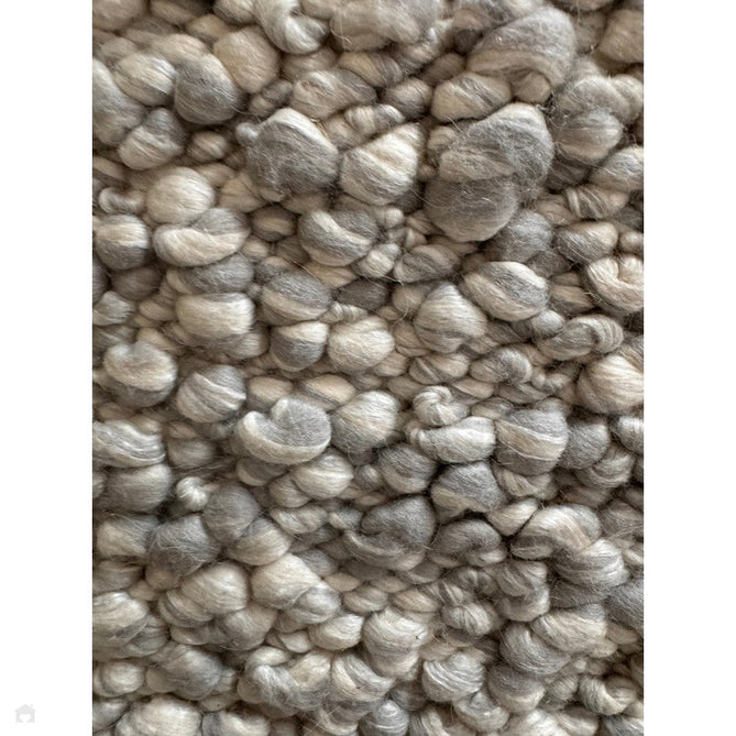 Elm Modern Plain Hand-Woven Chunky Textured Varied Size Boucle High-Density Heavyweight Wool & Viscose Mix Flatweave Silver/Grey Rug-Asiatic Carpets-Rug Love - The Most Loved Rug Store