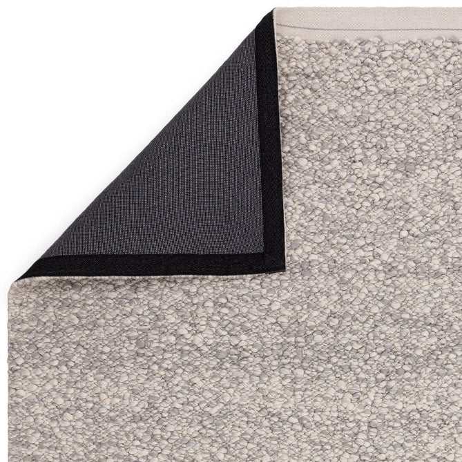 Elm Modern Plain Hand-Woven Chunky Textured Varied Size Boucle High-Density Heavyweight Wool & Viscose Mix Flatweave Silver/Grey Rug-Asiatic Carpets-Rug Love - The Most Loved Rug Store