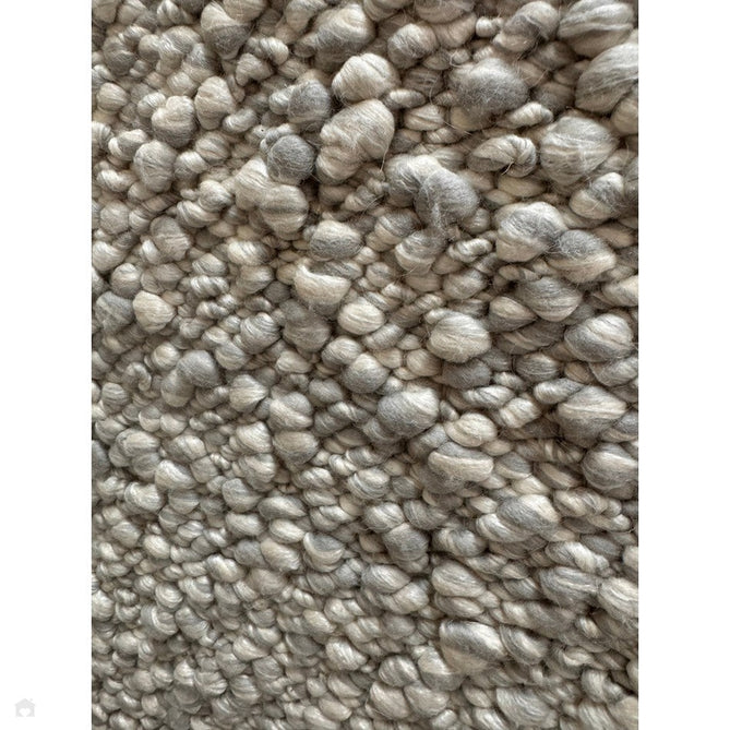 Elm Modern Plain Hand-Woven Chunky Textured Varied Size Boucle High-Density Heavyweight Wool & Viscose Mix Flatweave Silver/Grey Rug-Asiatic Carpets-Rug Love - The Most Loved Rug Store