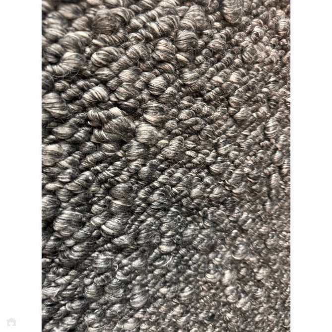 Elm Modern Plain Shimmer Hand-Woven Chunky Textured Varied Size Boucle High-Density Heavyweight Wool & Viscose Blend Looped Pile Charcoal Grey Rug-Asiatic Carpets-Rug Love - The Most Loved Rug Store