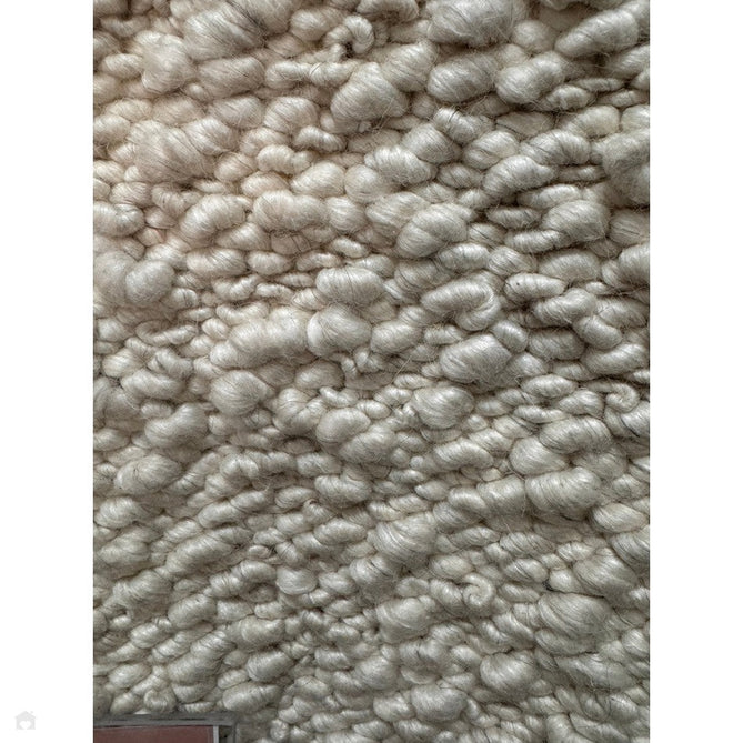 Elm Modern Plain Shimmer Hand-Woven Chunky Textured Varied Size Boucle High-Density Heavyweight Wool & Viscose Blend Looped Pile Ivory Rug-Asiatic Carpets-Rug Love - The Most Loved Rug Store
