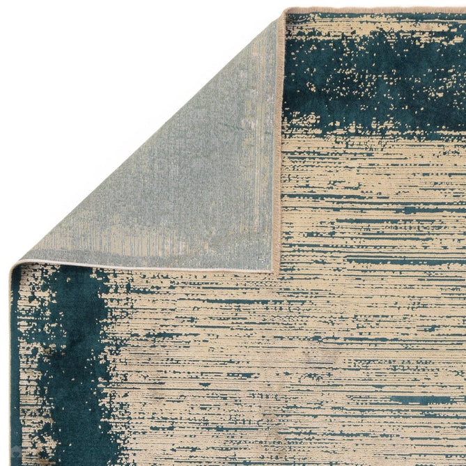 Elodie Modern Abstract Metallic Shimmer Bordered Overdyed Textured Soft-Touch Flatweave Emerald/Gold Rug-Asiatic Carpets-Rug Love - The Most Loved Rug Store