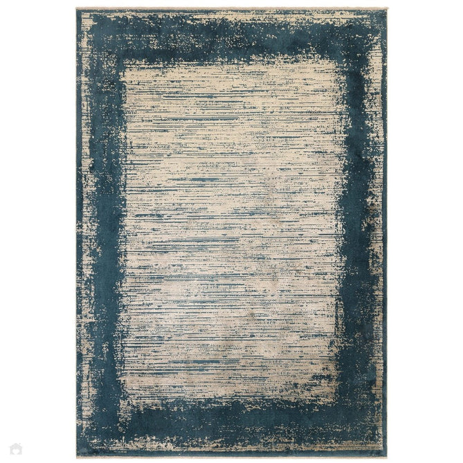 Elodie Modern Abstract Metallic Shimmer Bordered Overdyed Textured Soft-Touch Flatweave Emerald/Gold Rug-Asiatic Carpets-Rug Love - The Most Loved Rug Store