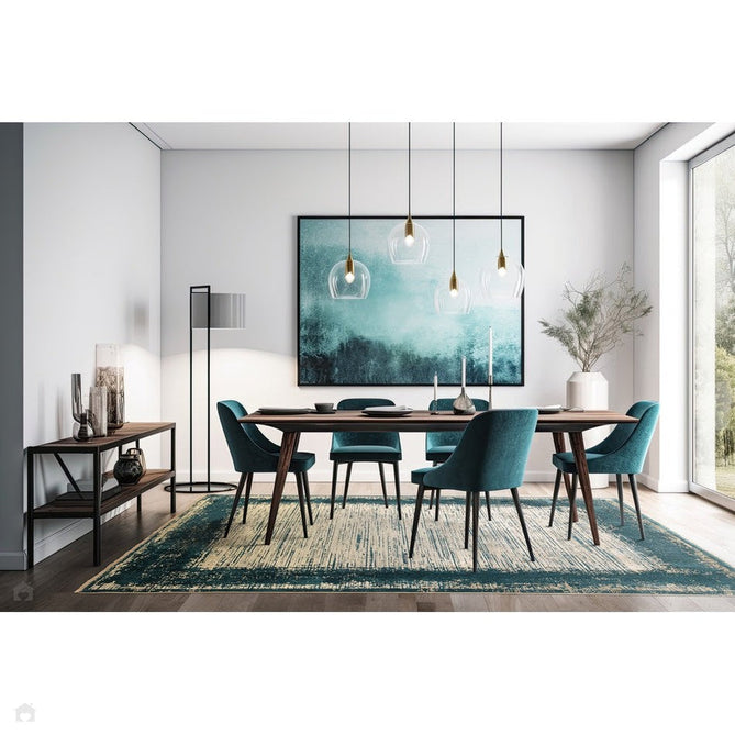 Elodie Modern Abstract Metallic Shimmer Bordered Overdyed Textured Soft-Touch Flatweave Emerald/Gold Rug-Asiatic Carpets-Rug Love - The Most Loved Rug Store