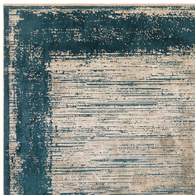 Elodie Modern Abstract Metallic Shimmer Bordered Overdyed Textured Soft-Touch Flatweave Emerald/Gold Rug-Asiatic Carpets-Rug Love - The Most Loved Rug Store