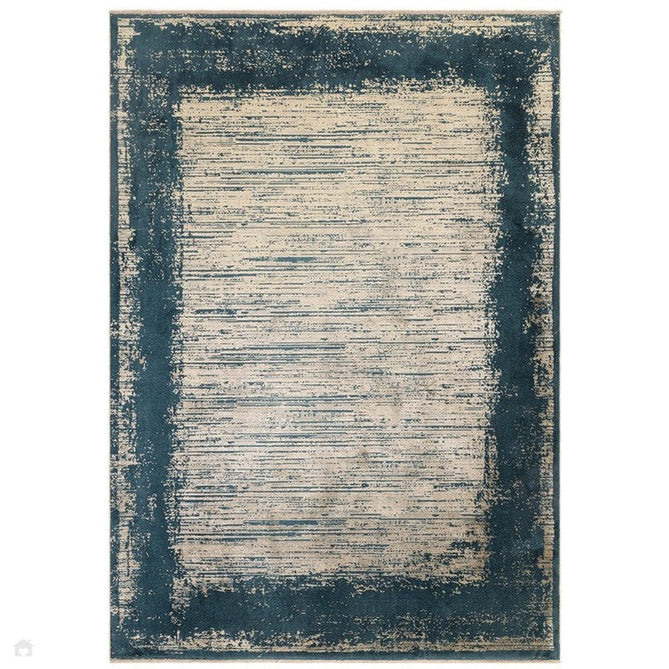 Elodie Modern Abstract Metallic Shimmer Bordered Overdyed Textured Soft-Touch Flatweave Emerald/Gold Rug-Asiatic Carpets-Rug Love - The Most Loved Rug Store