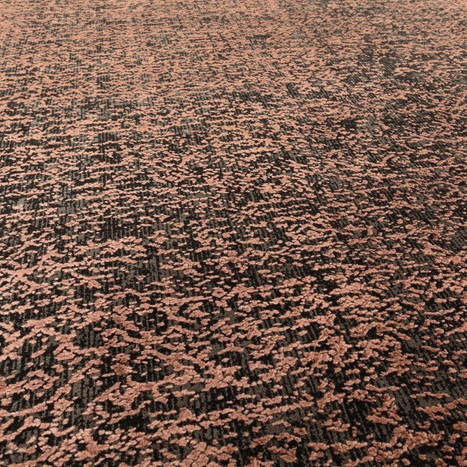 Elodie Modern Abstract Metallic Shimmer Bordered Overdyed Textured Soft-Touch Flatweave Terracotta/Black Rug-Asiatic Carpets-Rug Love - The Most Loved Rug Store