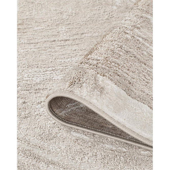 Elysium Expression ELY02 Modern Abstract Distressed Metallic Shimmer Soft Textured Velvet Touch Polyblend Low Profile Short Pile Pearl White/Warm Beige/Taupe/Ivory/Champagne Gold Runner-Desire Rugs-Rug Love - The Most Loved Rug Store