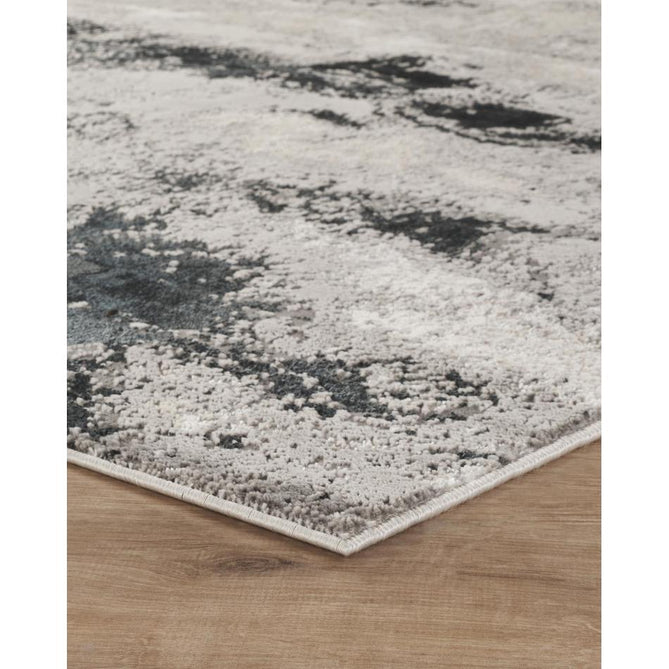 Elysium Mist ELY04 Modern Abstract Distressed Metallic Shimmer Soft Textured Velvet Touch Polyblend Low Profile Short Pile Steel Grey/Charcoal Grey/Pewter/Ash Grey/Ivory/Silver Sheen Rug-Desire Rugs-Rug Love - The Most Loved Rug Store