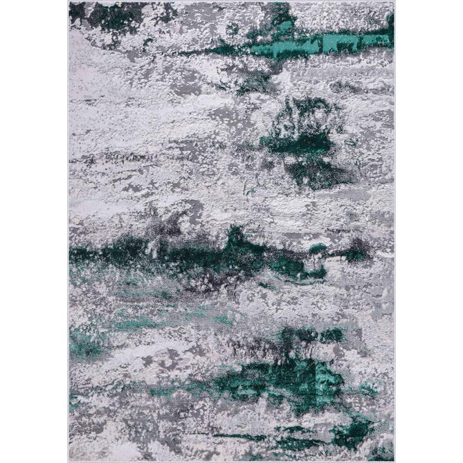 Emperor 310 Onyx EMP10 Modern Abstract Distressed Metallic Shimmer Soft Textured Hi-Lo Polyblend Short Pile Aqua Green/Steel Grey/Ivory/Silver/Charcoal Grey/Soft Taupe Rug-Desire Rugs-Rug Love - The Most Loved Rug Store