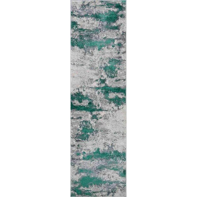 Emperor 310 Onyx EMP10 Modern Abstract Distressed Metallic Shimmer Soft Textured Hi-Lo Polyblend Short Pile Aqua Green/Steel Grey/Ivory/Silver/Charcoal Grey/Soft Taupe Rug-Desire Rugs-Rug Love - The Most Loved Rug Store