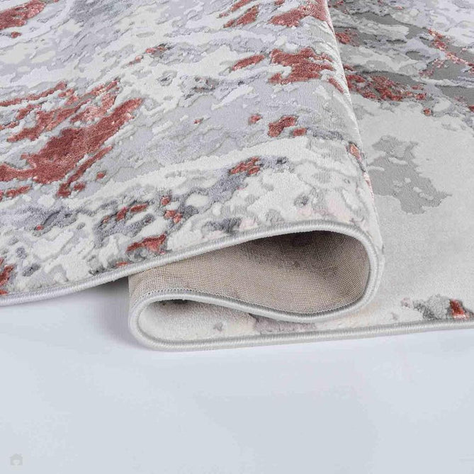 Emperor 310 Onyx EMP10 Modern Abstract Distressed Metallic Shimmer Soft Textured Hi-Lo Polyblend Short Pile Pink Runner-Desire Rugs-Rug Love - The Most Loved Rug Store