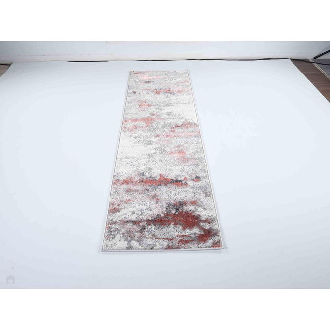 Emperor 310 Onyx EMP10 Modern Abstract Distressed Metallic Shimmer Soft Textured Hi-Lo Polyblend Short Pile Pink Runner-Desire Rugs-Rug Love - The Most Loved Rug Store