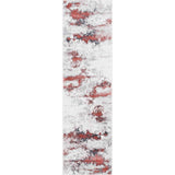 Emperor 310 Onyx EMP10 Modern Abstract Distressed Metallic Shimmer Soft Textured Hi-Lo Polyblend Short Pile Pink Runner