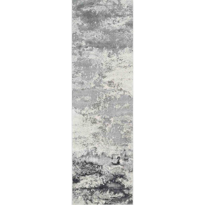 Emperor 310 Onyx EMP10 Modern Abstract Distressed Metallic Shimmer Soft Textured Hi-Lo Polyblend Short Pile Silver Rug-Desire Rugs-Rug Love - The Most Loved Rug Store
