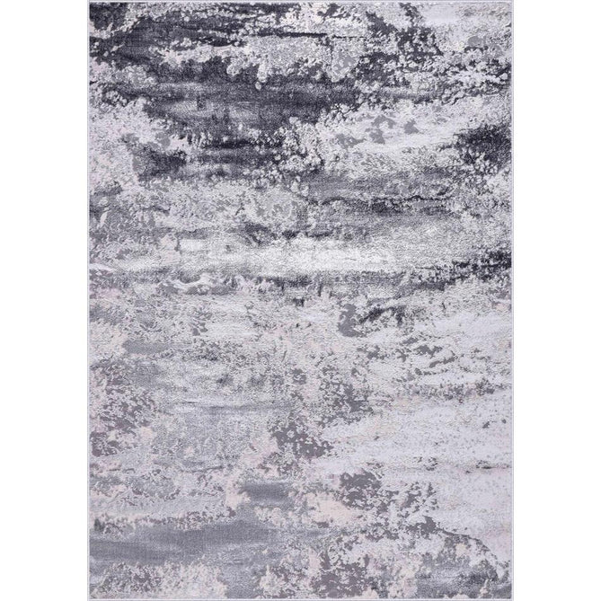 Emperor 310 Onyx EMP10 Modern Abstract Distressed Metallic Shimmer Soft Textured Hi-Lo Polyblend Short Pile Silver Rug-Desire Rugs-Rug Love - The Most Loved Rug Store