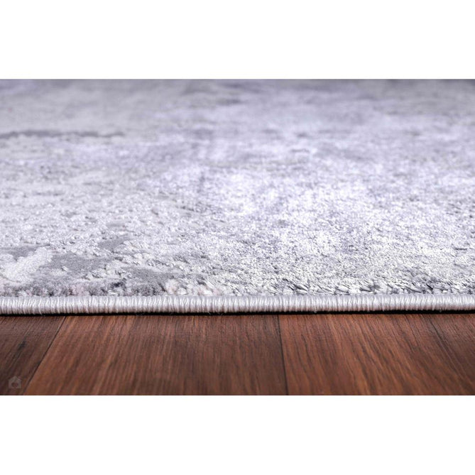 Emperor 310 Onyx EMP10 Modern Abstract Distressed Metallic Shimmer Soft Textured Hi-Lo Polyblend Short Pile Silver Rug-Desire Rugs-Rug Love - The Most Loved Rug Store