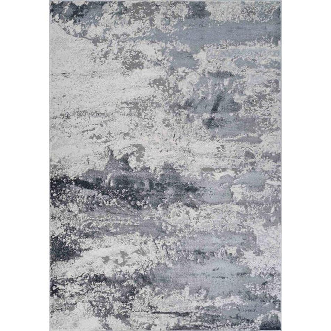 Emperor 310 Onyx EMP10 Modern Abstract Distressed Metallic Shimmer Soft Textured Hi-Lo Polyblend Short Pile Silver Rug-Desire Rugs-Rug Love - The Most Loved Rug Store