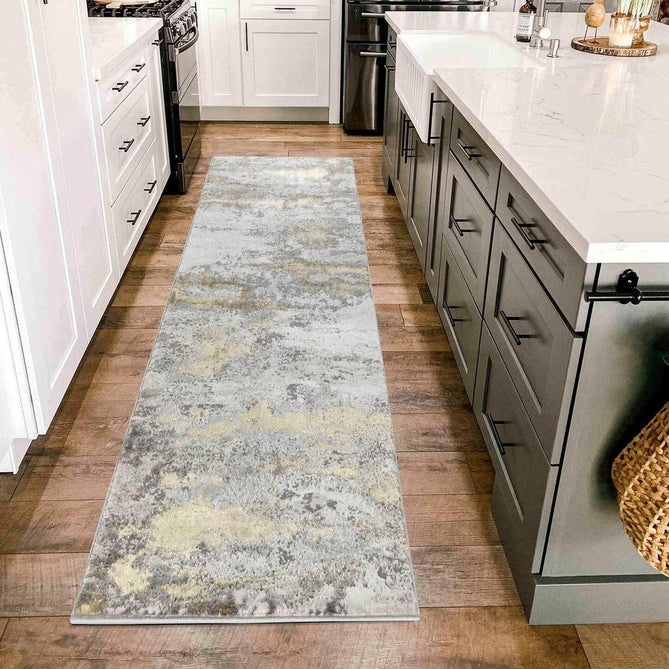 Emperor 310 Onyx EMP10 Modern Abstract Distressed Metallic Shimmer Soft Textured Hi-Lo Polyblend Short Pile Soft Grey/Taupe/Charcoal Grey/Muted Gold/Off White/Pewter Rug-Desire Rugs-Rug Love - The Most Loved Rug Store