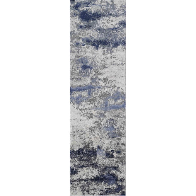 Emperor 310 Onyx EMP10 Modern Abstract Distressed Metallic Shimmer Soft Textured Hi-Lo Polyblend Short Pile Steel Grey/Charcoal/Ivory/Slate Blue/Cobalt/Navy Rug-Desire Rugs-Rug Love - The Most Loved Rug Store