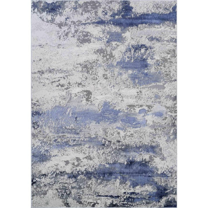 Emperor 310 Onyx EMP10 Modern Abstract Distressed Metallic Shimmer Soft Textured Hi-Lo Polyblend Short Pile Steel Grey/Charcoal/Ivory/Slate Blue/Cobalt/Navy Rug-Desire Rugs-Rug Love - The Most Loved Rug Store