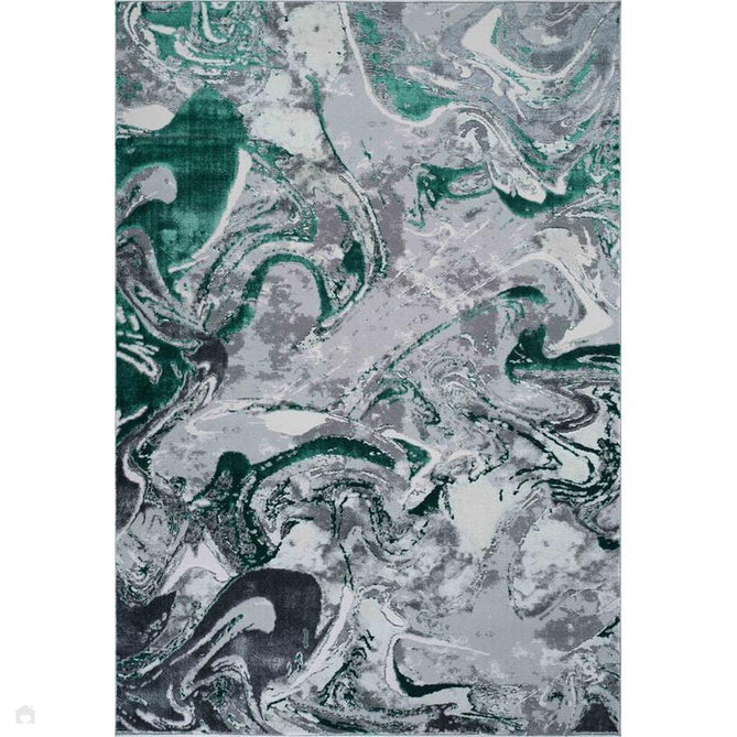 Emperor 315 Solarius EMP15 Modern Abstract Distressed Metallic Shimmer Soft Textured Hi-Lo Polyblend Short Pile Aqua Rug-Desire Rugs-Rug Love - The Most Loved Rug Store
