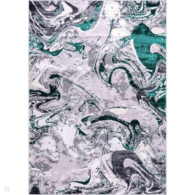 Emperor 315 Solarius EMP15 Modern Abstract Distressed Metallic Shimmer Soft Textured Hi-Lo Polyblend Short Pile Aqua Rug-Desire Rugs-Rug Love - The Most Loved Rug Store