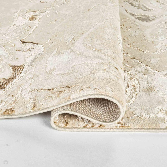 Emperor 315 Solarius EMP15 Modern Abstract Distressed Metallic Shimmer Soft Textured Hi-Lo Polyblend Short Pile Beige Rug-Desire Rugs-Rug Love - The Most Loved Rug Store