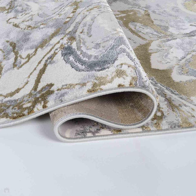 Emperor 315 Solarius EMP15 Modern Abstract Distressed Metallic Shimmer Soft Textured Hi-Lo Polyblend Short Pile Gold Rug-Desire Rugs-Rug Love - The Most Loved Rug Store