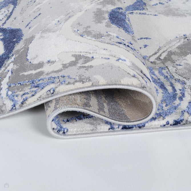 Emperor 315 Solarius EMP15 Modern Abstract Distressed Metallic Shimmer Soft Textured Hi-Lo Polyblend Short Pile Navy Rug-Desire Rugs-Rug Love - The Most Loved Rug Store