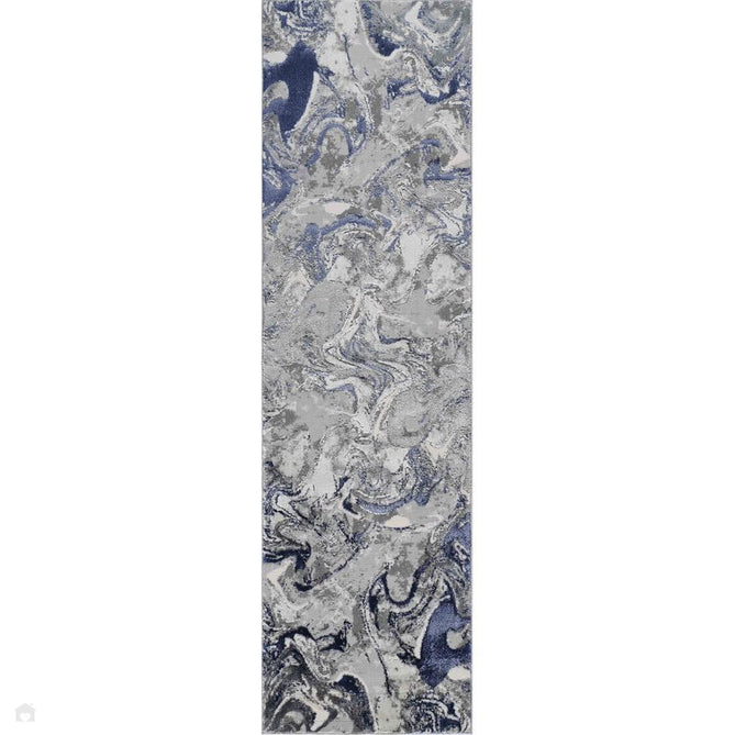 Emperor 315 Solarius EMP15 Modern Abstract Distressed Metallic Shimmer Soft Textured Hi-Lo Polyblend Short Pile Navy Rug-Desire Rugs-Rug Love - The Most Loved Rug Store
