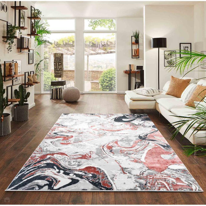 Emperor 315 Solarius EMP15 Modern Abstract Distressed Metallic Shimmer Soft Textured Hi-Lo Polyblend Short Pile Pink Rug-Desire Rugs-Rug Love - The Most Loved Rug Store