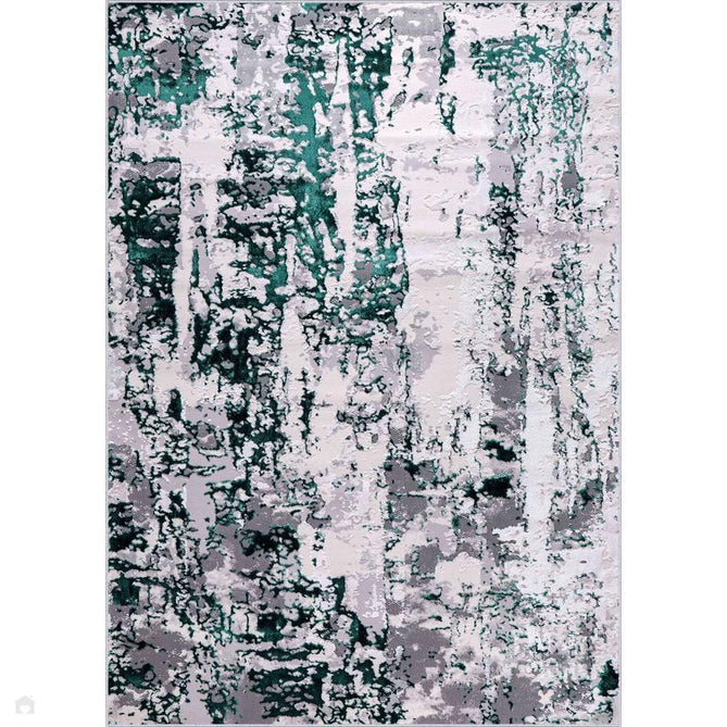 Emperor 320 Styra EMP20 Modern Abstract Distressed Metallic Shimmer Soft Textured Hi-Lo Polyblend Short Pile Aqua Rug-Desire Rugs-Rug Love - The Most Loved Rug Store