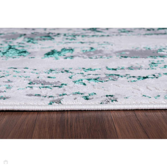 Emperor 320 Styra EMP20 Modern Abstract Distressed Metallic Shimmer Soft Textured Hi-Lo Polyblend Short Pile Aqua Rug-Desire Rugs-Rug Love - The Most Loved Rug Store