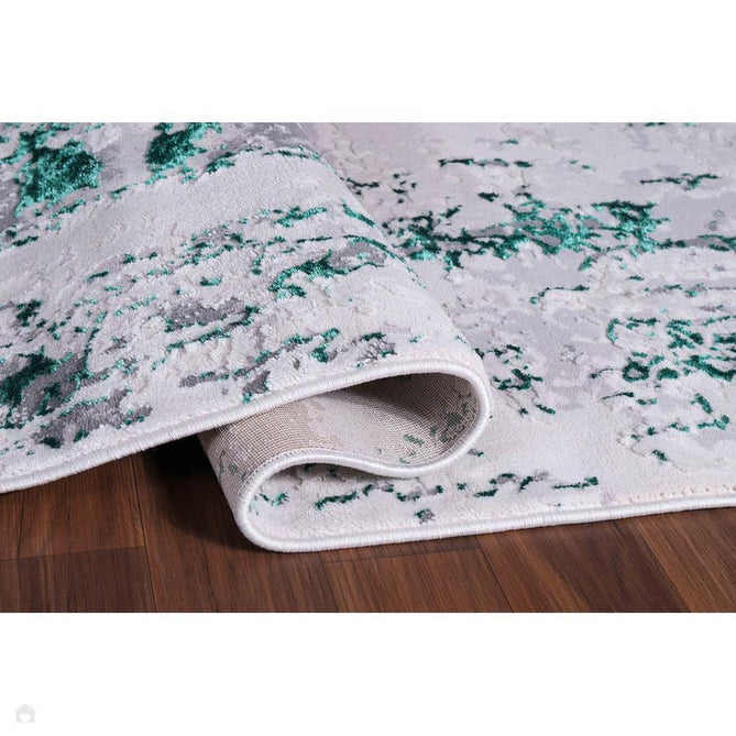 Emperor 320 Styra EMP20 Modern Abstract Distressed Metallic Shimmer Soft Textured Hi-Lo Polyblend Short Pile Aqua Rug-Desire Rugs-Rug Love - The Most Loved Rug Store