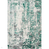 Emperor 320 Styra EMP20 Modern Abstract Distressed Metallic Shimmer Soft Textured Hi-Lo Polyblend Short Pile Aqua Rug