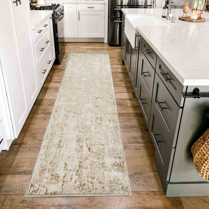 Emperor 320 Styra EMP20 Modern Abstract Distressed Metallic Shimmer Soft Textured Hi-Lo Polyblend Short Pile Beige Rug-Desire Rugs-Rug Love - The Most Loved Rug Store