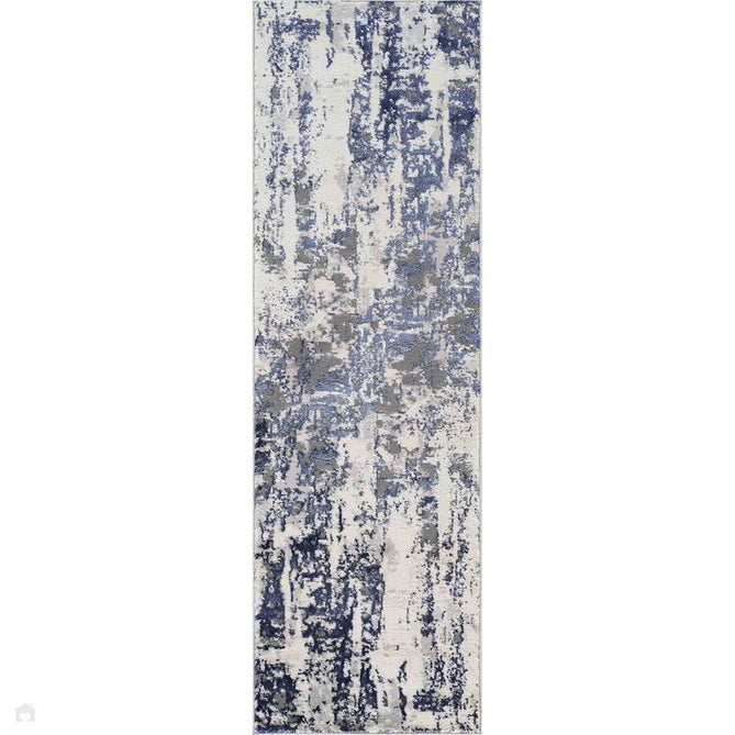 Emperor 320 Styra EMP20 Modern Abstract Distressed Metallic Shimmer Soft Textured Hi-Lo Polyblend Short Pile Navy Rug-Desire Rugs-Rug Love - The Most Loved Rug Store