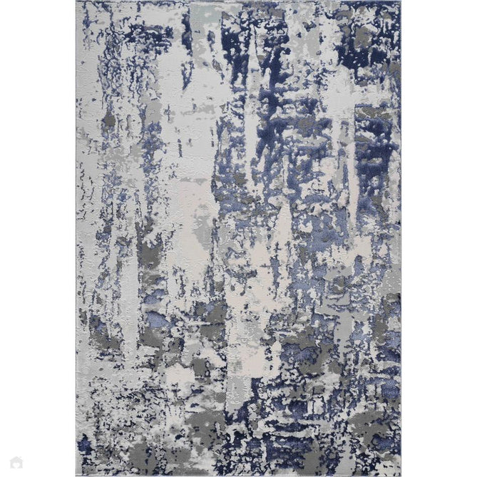 Emperor 320 Styra EMP20 Modern Abstract Distressed Metallic Shimmer Soft Textured Hi-Lo Polyblend Short Pile Navy Rug-Desire Rugs-Rug Love - The Most Loved Rug Store